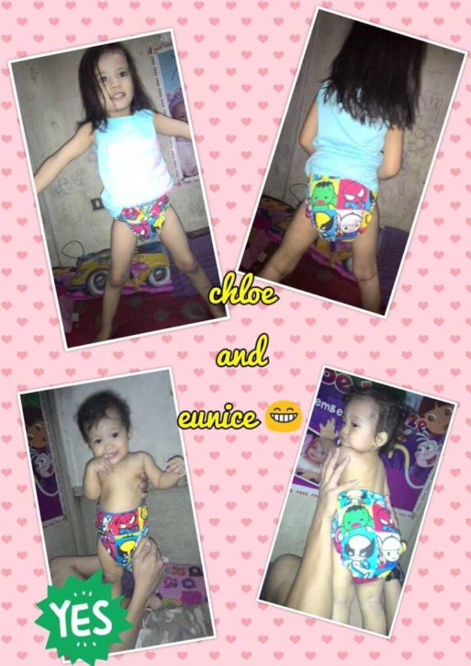 Mommy Zel's kids wearing Tahi Kho Cloth Diapers