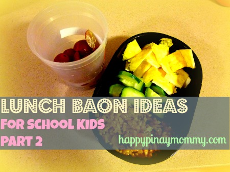 Here is the Second Part of our series on Lunch Baon Ideas for School Kids. (Photo Credits) 