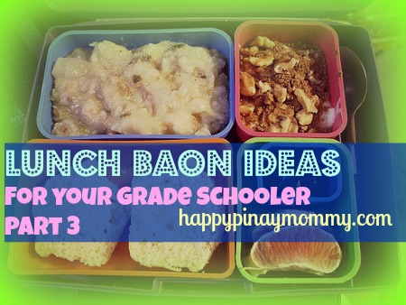 Here is the third installment in our series of School Lunch Baon Ideas for Kids. (Photo Credits)