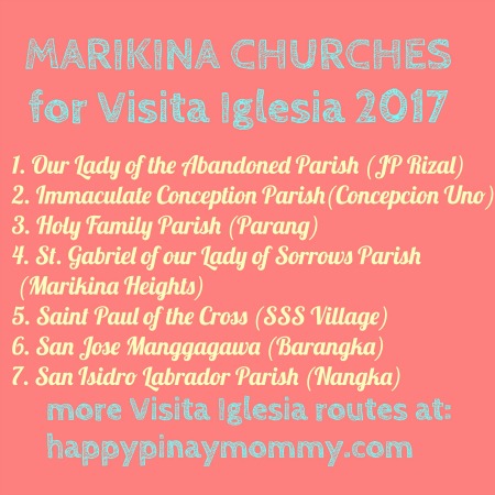 Marikina Churches to COnsider for Visita Iglesia