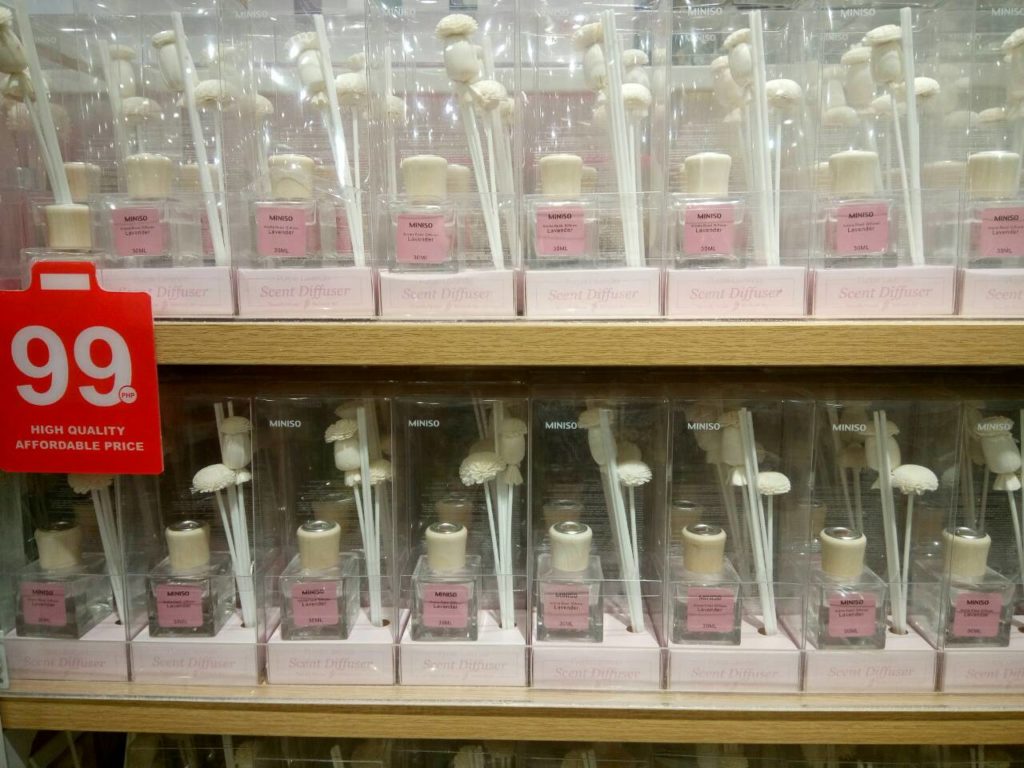 Another Suggestion on Christmas Gift Ideas for Teachers Under P200.00 are Scented Reed Diffusers available at Miniso.