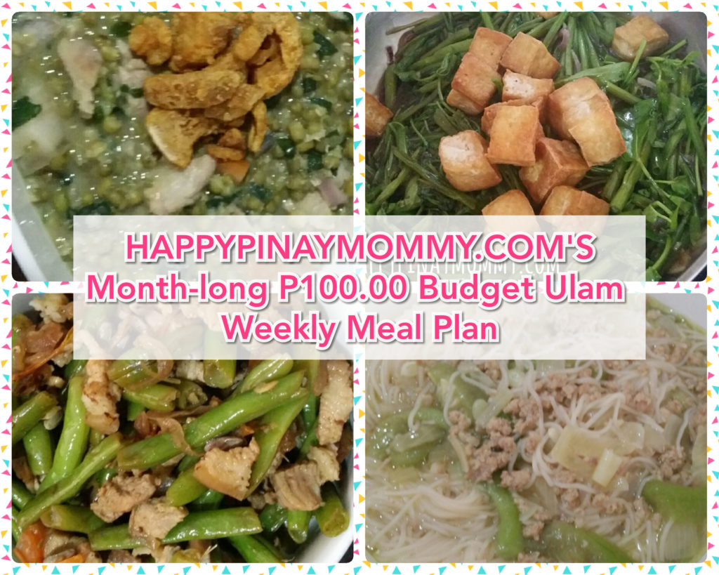 Pinoy Budget Meal Plan For A Week