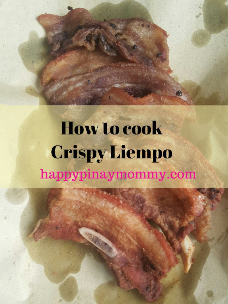 Please pardion the Manila Paper, we ran out of paper towels as we take the photo for this guide on how to cook crispy liempo.