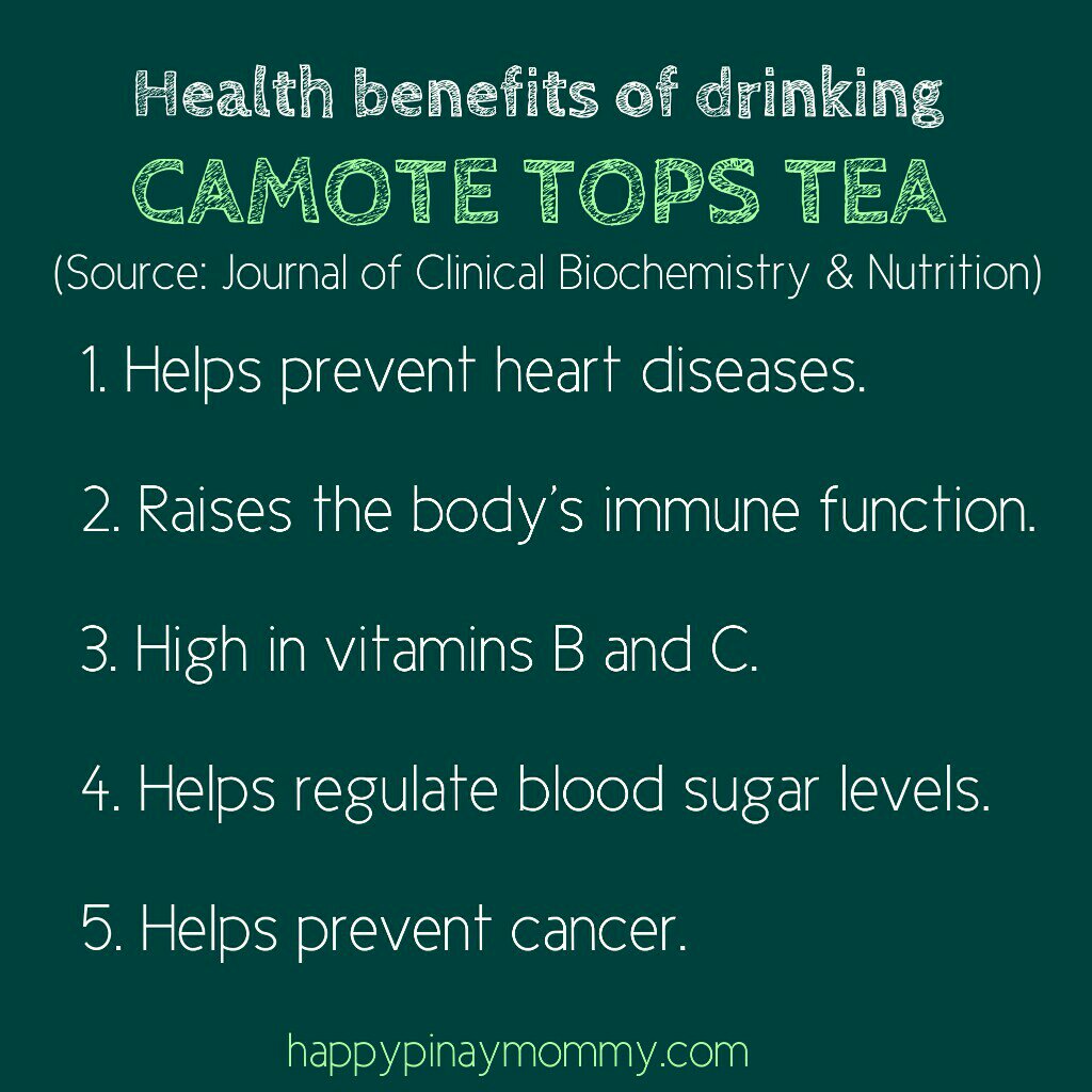 Camote tops tea