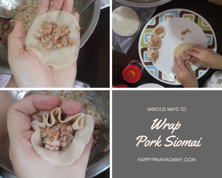 My daughter wraps siomai much better than me! 