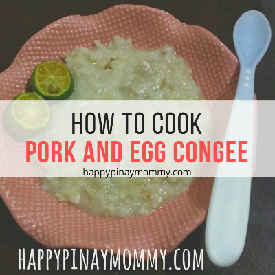 Pinoy baby food recipe alert: Pork and Lugaw Congee!