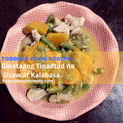 Ginataang tinadtad na sitaw at kalabasa will be perfect for your toddler or kid who may not like eating sitaw..