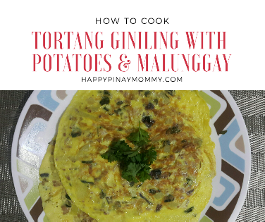 Tortang giniling with potatoes and malunggay