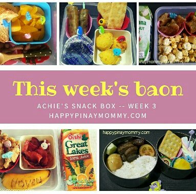 Baon ideas for kids -- week number three.