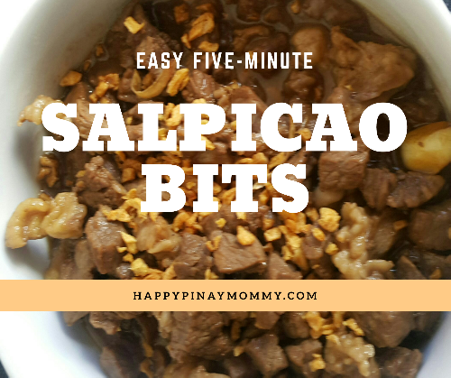 Five minute easy salpicao bits recipe