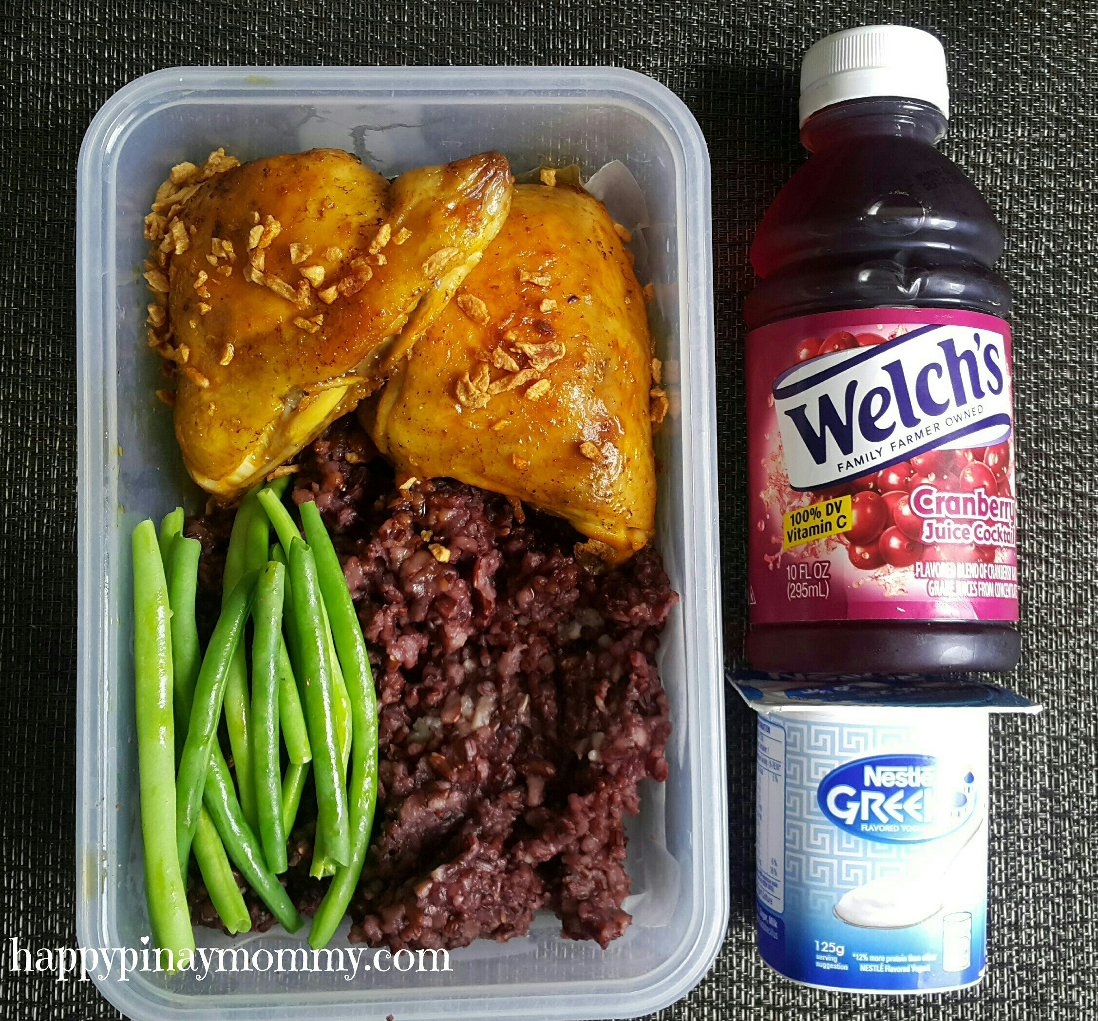 Packed baked chicken inasal for the mister's lunch today. 