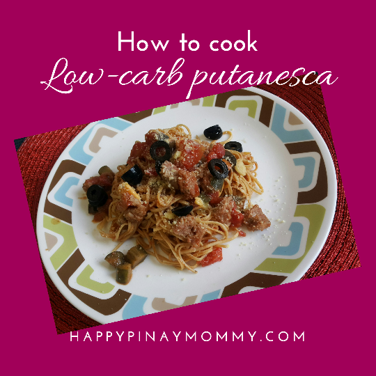 How to cook low carb putanesca using soybean noodles 