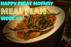 Happy Pinay Mommy Weekly Meal Plan