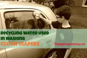 recycling water used in washing cloth diapers