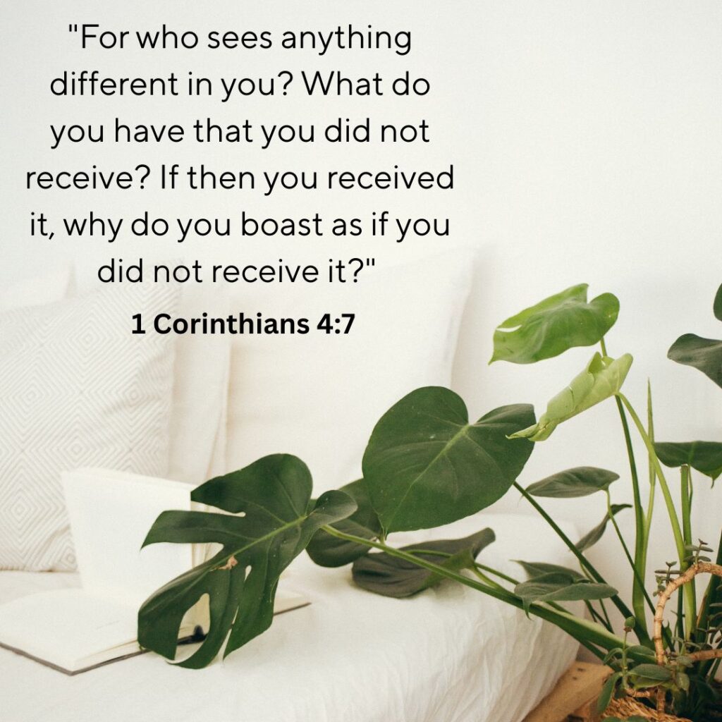 1 Corinthians 4:7