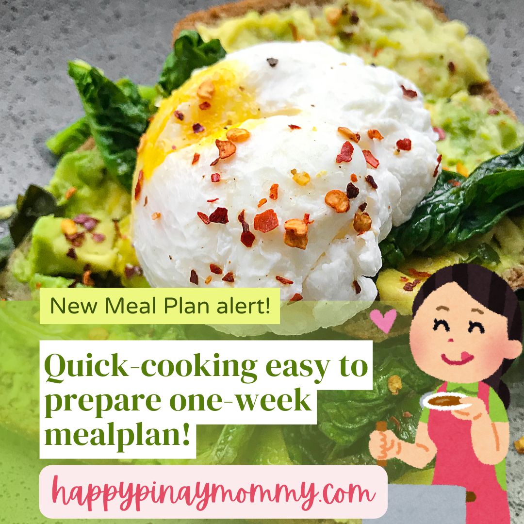 Quick Cooking pinoy meal plan