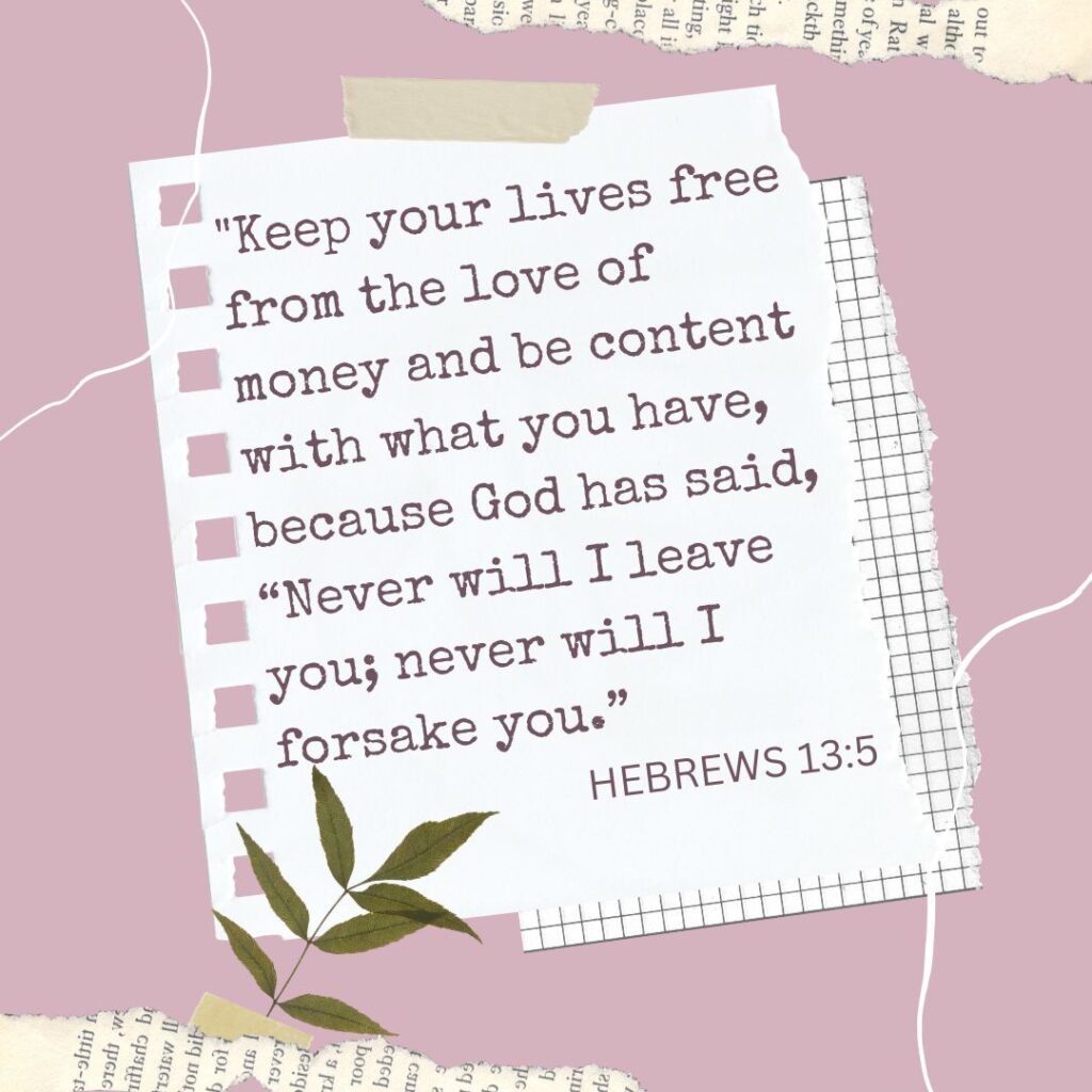Hebrews 13:5